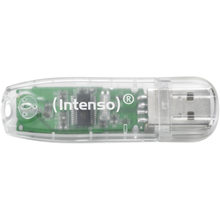 MEMORY DRIVE FLASH USB2 32GB/TRANSPARENT 3502480 INTENSO