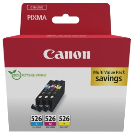 Canon CLI-526 (4541B018) Ink Cartridge Multipack, C/M/Y (4541B018)