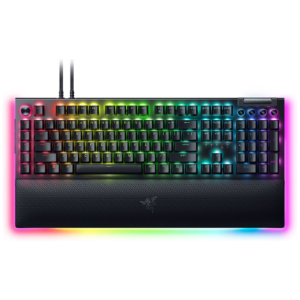 Razer BlackWidow V4 Pro Wired Gaming Keyboard RGB, Yellow Linear Switch, US, Black