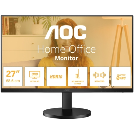 LCD Monitor|AOC|27 "|3840 x 2160 pixels|4K Ultra HD|Native aspect ratio 16:9|LED|Flat|U27B3AF