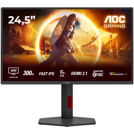LCD Monitor|AOC|24.5 "|2560 x 1440 pixels|Quad HD|Native aspect ratio 16:9|LED|Flat|Q25G4SR