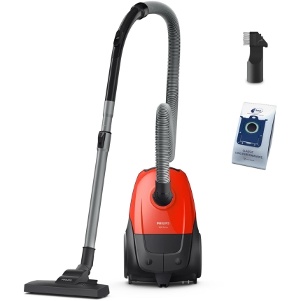 Vacuum Cleaner|PHILIPS|Input power 800 W|Dust capacity 3 L|Cylinder vacuum|Cleaning type Dry|Dust container Dust bag|Colour Black/Red|XD1111/10