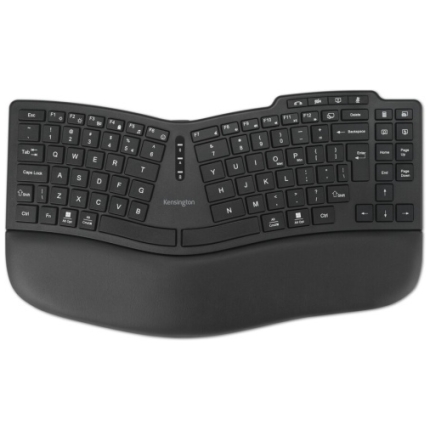 Kensington Pro Fit Ergo KB675 EQ TKL Wireless Keyboard, RF Wireless + BT, US Int, Black
