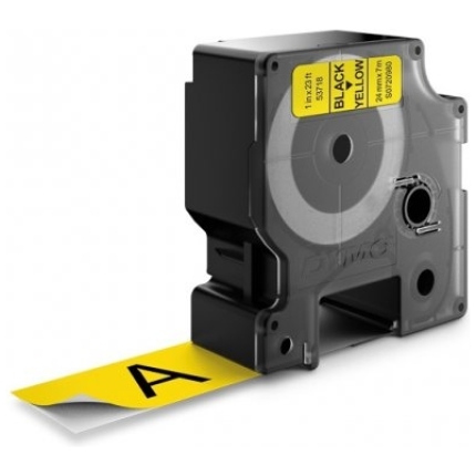 DYMO LABELS BLACK ON YELLOW (53718, S0720980),  (S0720980)