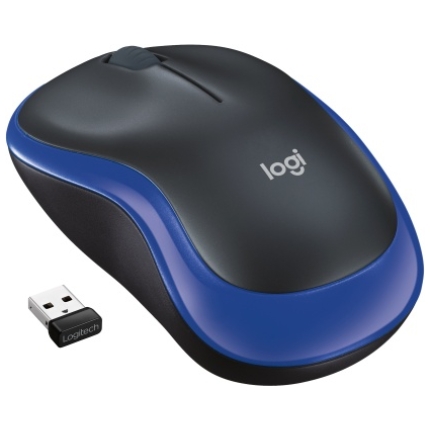 LOGITECH M185 cordless Notebook Mouse USB black blue