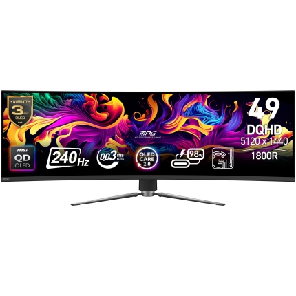 Monitor|MSI|49 "|5120 x 1440 pixels|Dual QHD|Native aspect ratio 32:9|QD-OLED|Curved|MPG491CQPXQD-OLED