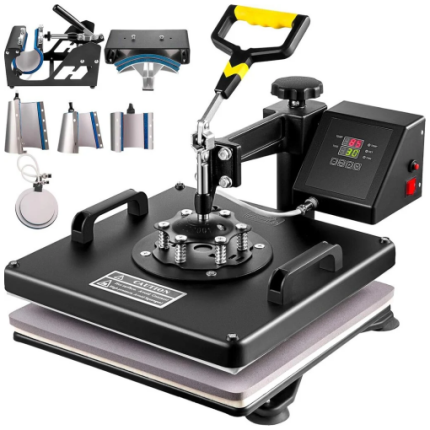 Vevor 8 in 1 Heat Press, 220V, 1250W, 34-232 °C