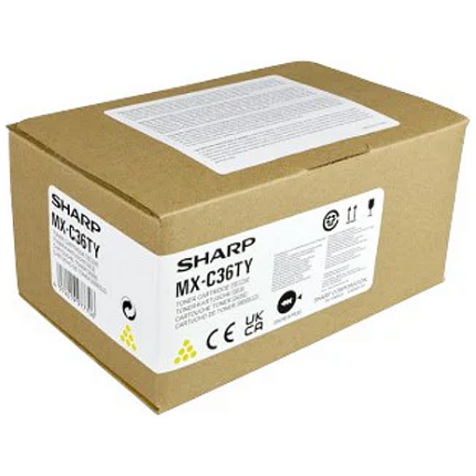 Sharp MX-C36TY (MXC36TY) Toner Cartridge, Yellow (MXC36TY)