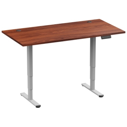 Adjustable Height Table Up Up Bjorn II Gray, Table top M Dark Walnut