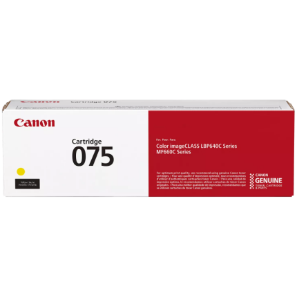 Canon CRG 075 Y (6362C002) Toner Cartridge, Yellow (6362C002)