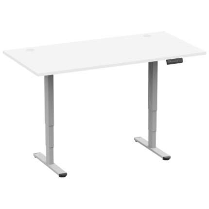 Adjustable Height Table Up Up Bjorn II Gray, Table top L White