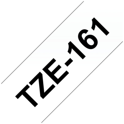 Brother TZe-161 (TZe161) Laminated Labelling Tape Black on Clear, 36mm, 8m (TZe-161)