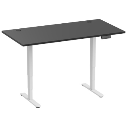 Adjustable Height Table Up Up Bjorn II White, Table top L Black