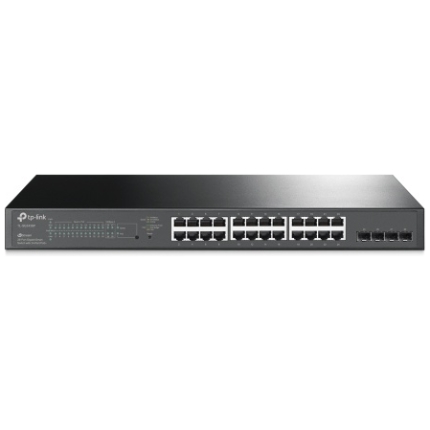 TP-Link JetStream 28-Port Gigabit Smart PoE Ethernet Switch with 24-Port PoE+