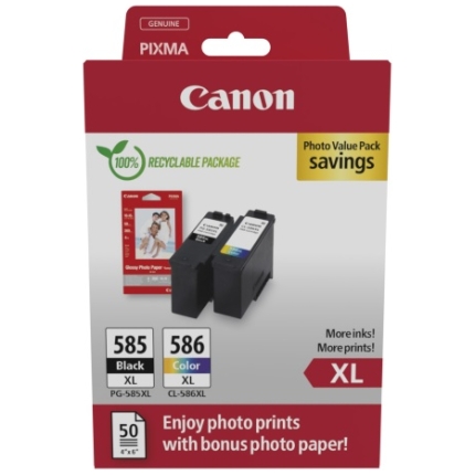Canon PG-585XL/CL-586XL (6204C005) Photo value pack Ink Cartridge Multipack, BK/CMY (6204C005)