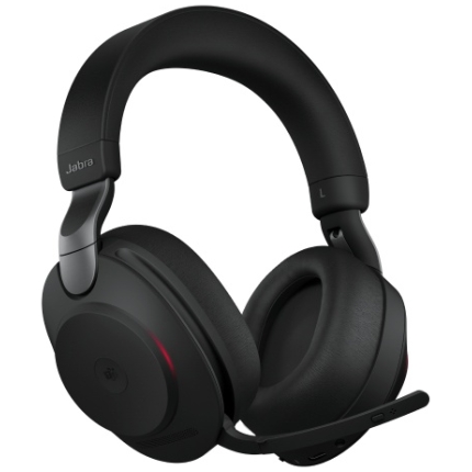 Jabra Evolve2 85 MS Stereo Link380c Wireless & Wired Headset Bluetooth, 3.5mm jack, Stand, Black
