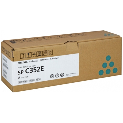 RICOH TONER CARTRIDGE CYAN SP C352E,  (408216)