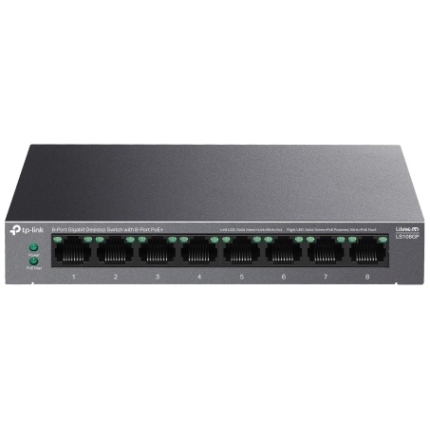 TP-Link LS108GP 8-Port Gigabit Desktop Switch with 8-Port PoE+