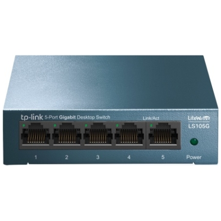TP-Link LS105G 5-Port Gigabit 10/100/1000 Mbps (RJ-45) Desktop Network Switch
